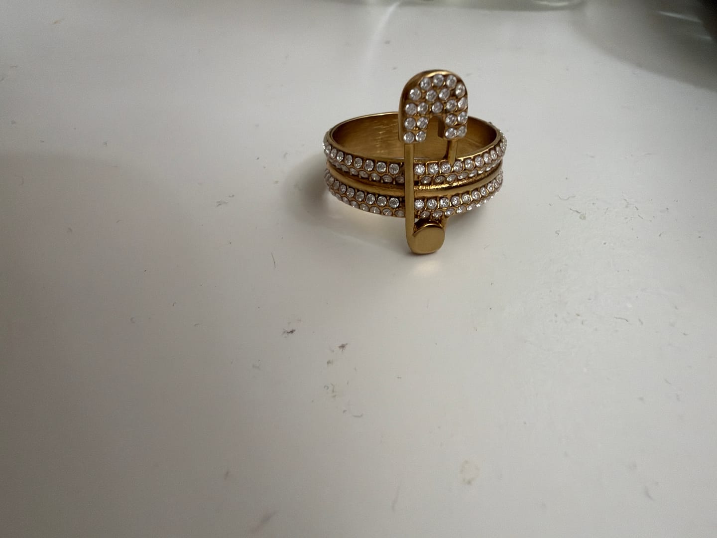 Customer photo review of Pave Flow Safety Ring 14K Vergoldung