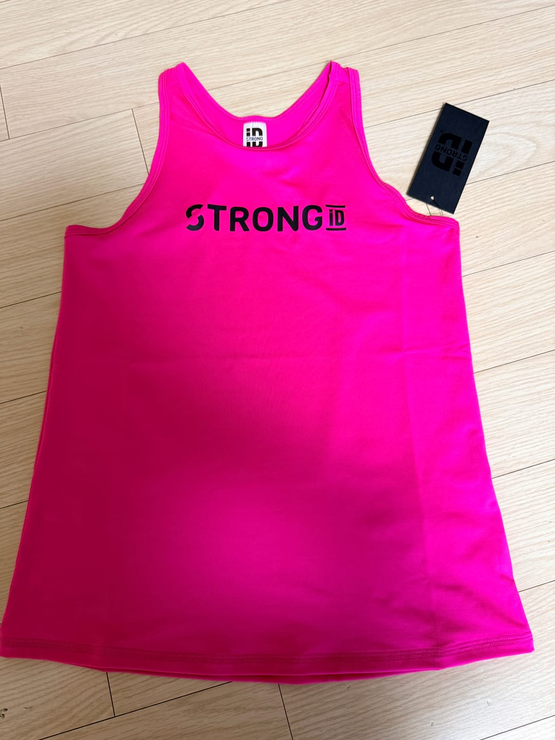 Customer photo review of STRONG iD Racerback Tank - Shocking Pink
