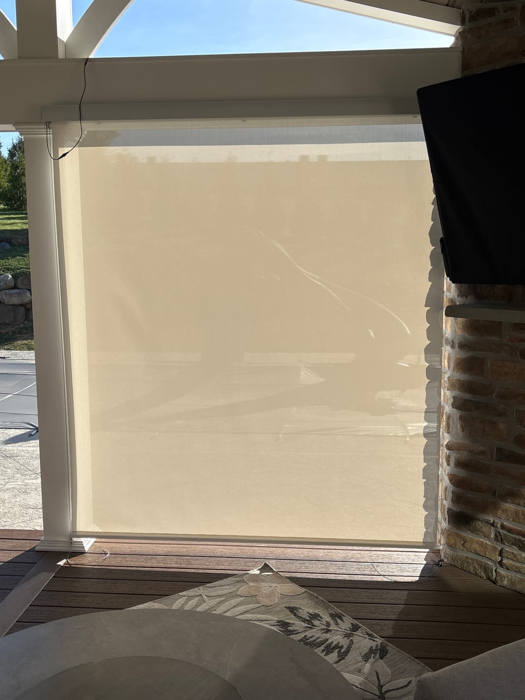 Customer photo review of SmartWings Motorized Outdoor Shades 1%/3%/5% Openness
