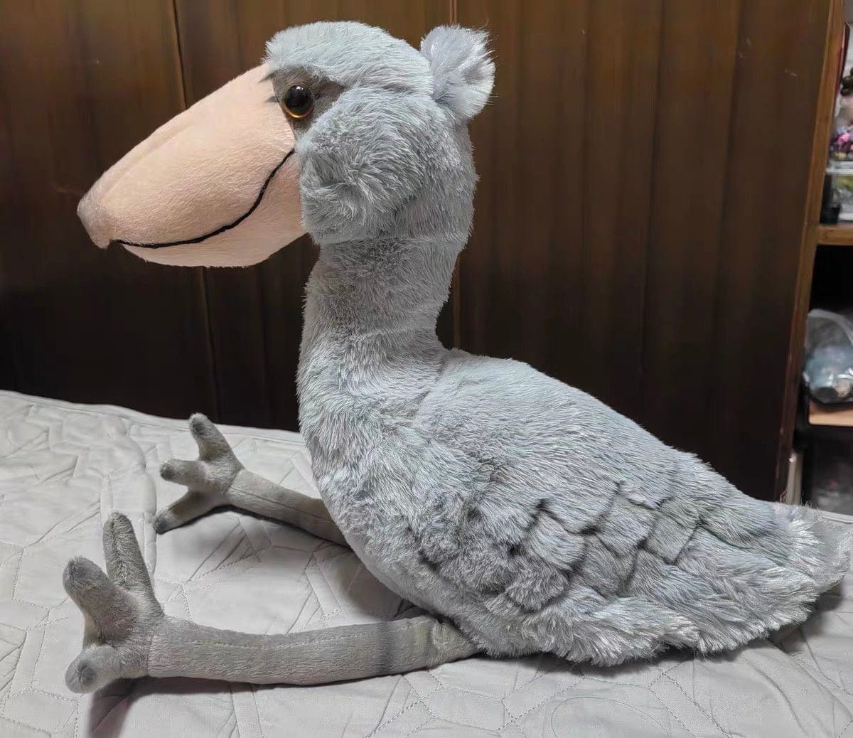 Customer photo review of Shoebill Stork Plush – Soft, Realistic Stuffed Bird Toy for Nature Enthusiasts