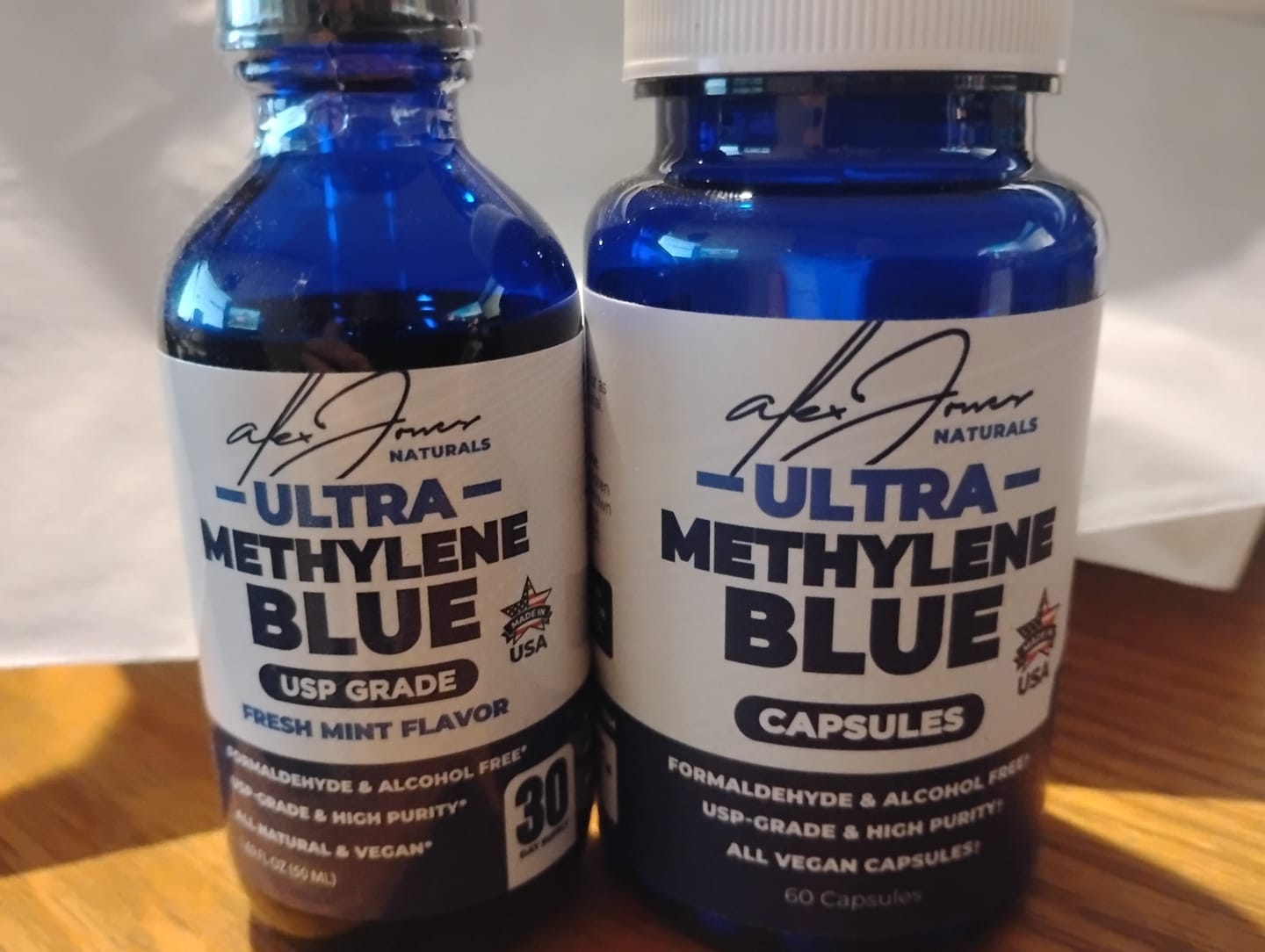 Customer photo review of Ultra Methylene Blue Capsules (60 Capsules) (30 Servings)