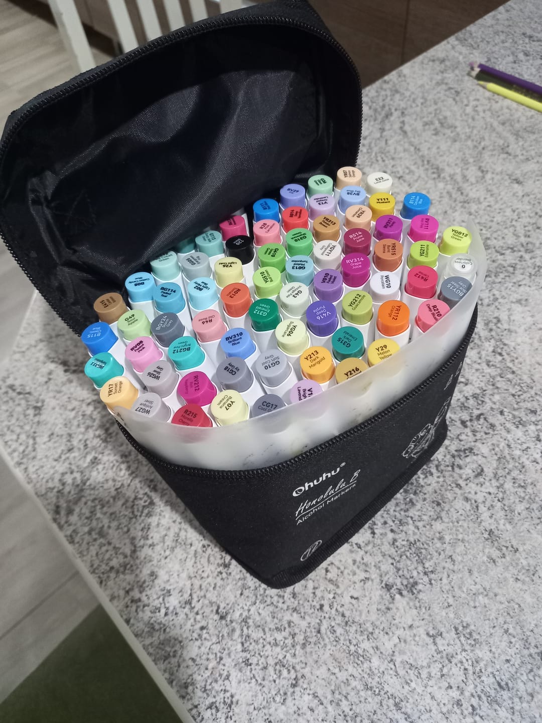 Customer photo review of Ohuhu Honolulu 72 Colors Dual Tips Alcohol Art Markers