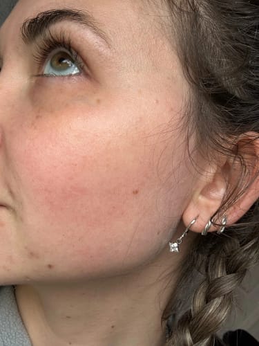Customer photo review of Chloe Crystal Clover Earrings
