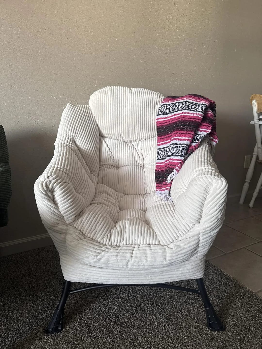 Customer photo review of Lazy Chair with Ottoman Folding Lounge