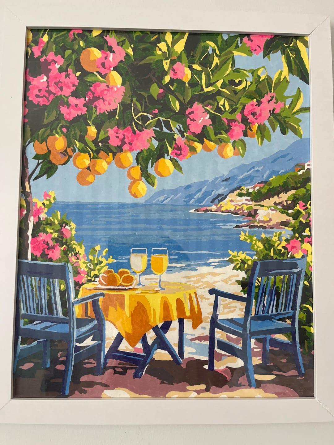Customer photo review of Citrus by the Sea | Paint by Number