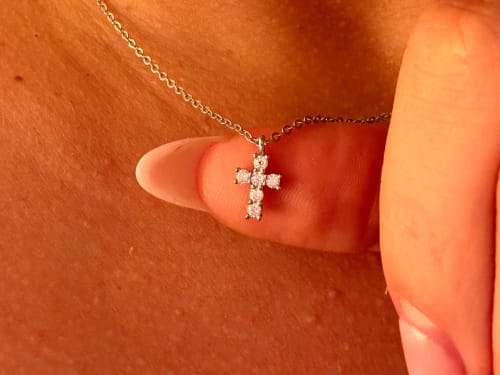 Customer photo review of Chloé Crystal Cross Pendant