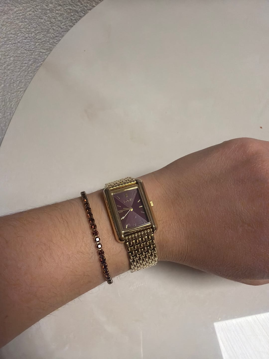 Customer photo review of Ava Gold Burgundy