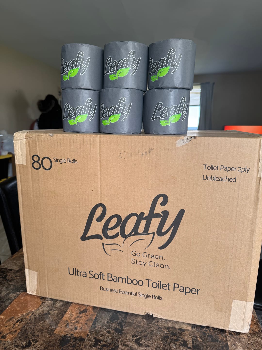 Customer photo review of Business Essential Toilet Paper 80 Single Roll Box