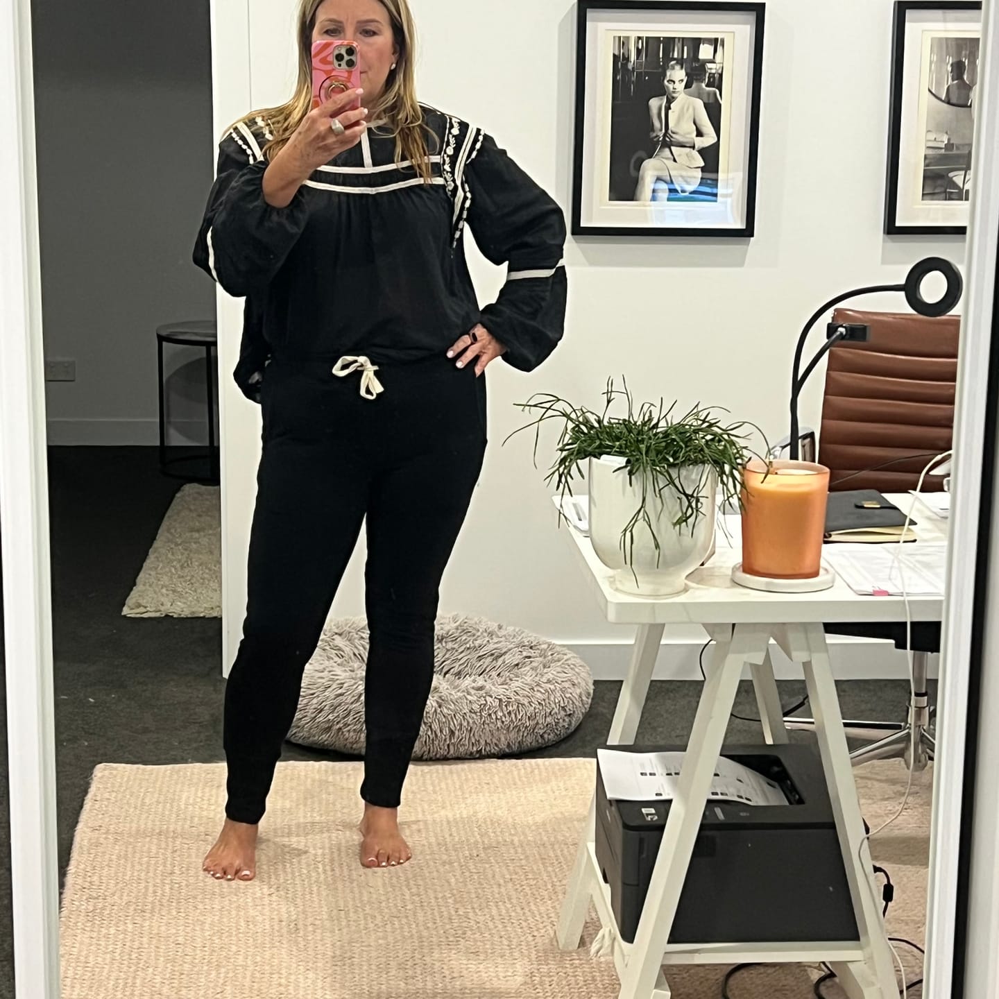 Customer photo review of Crew Pant Organic Cotton Black with Natural Drawstring