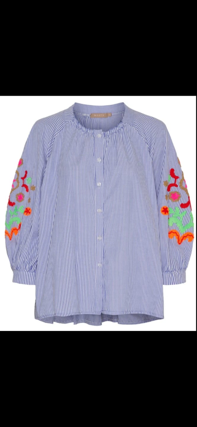 Customer photo review of Blue Denim Stripe Shirt - OneSize