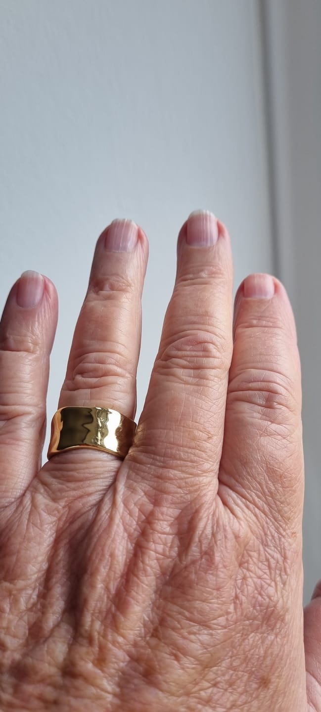 Customer photo review of Textured Band Ring