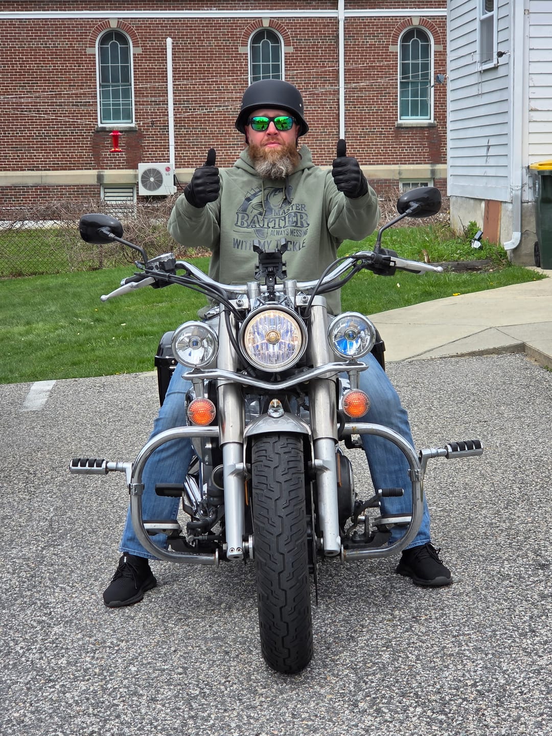 Customer photo review of Lightweight Mayan DOT Germanator Helmet / Matte Black