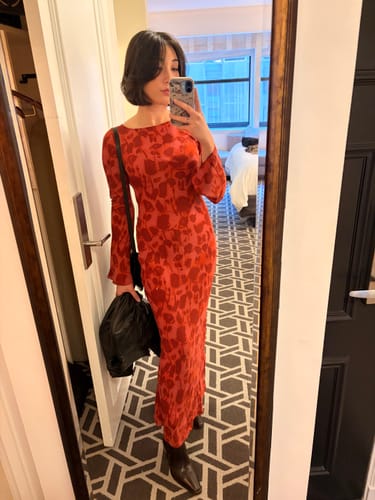 Customer photo review of Gia Dress in Havana by Realisation Par - RENTAL