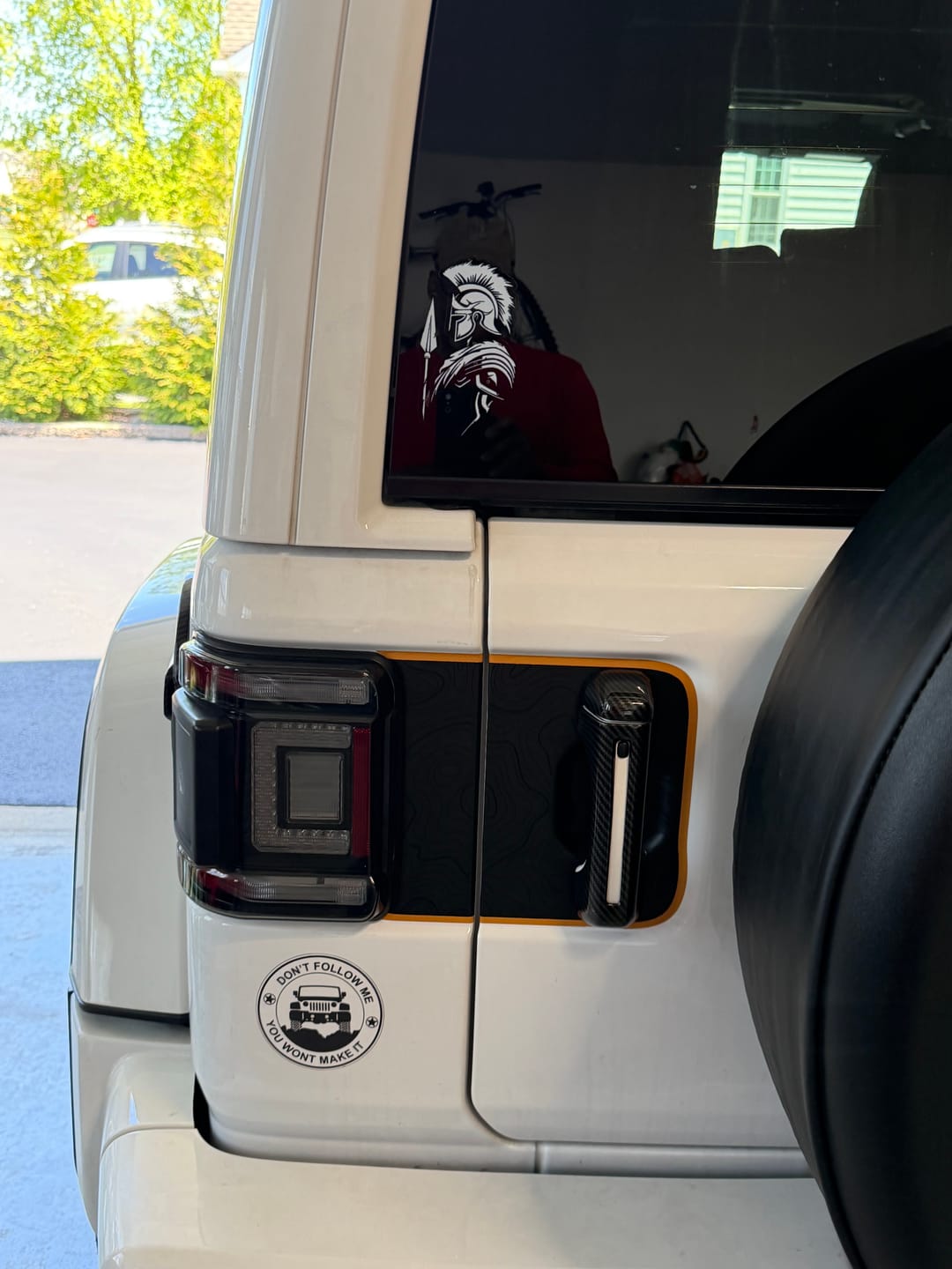 Customer photo review of Tailgate Handle Graphic | fits Wrangler JL JLU