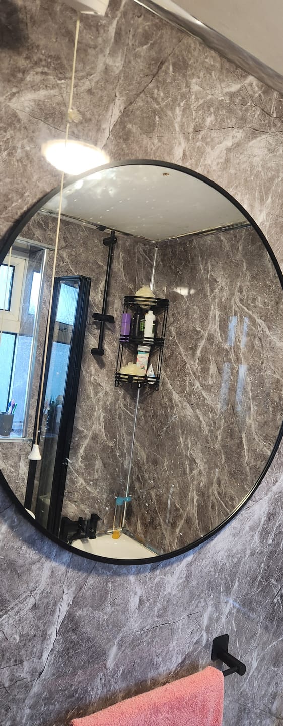 Customer photo review of Premium Pietra Marble Gloss Shower Wall Panel – 1M x 2.4M