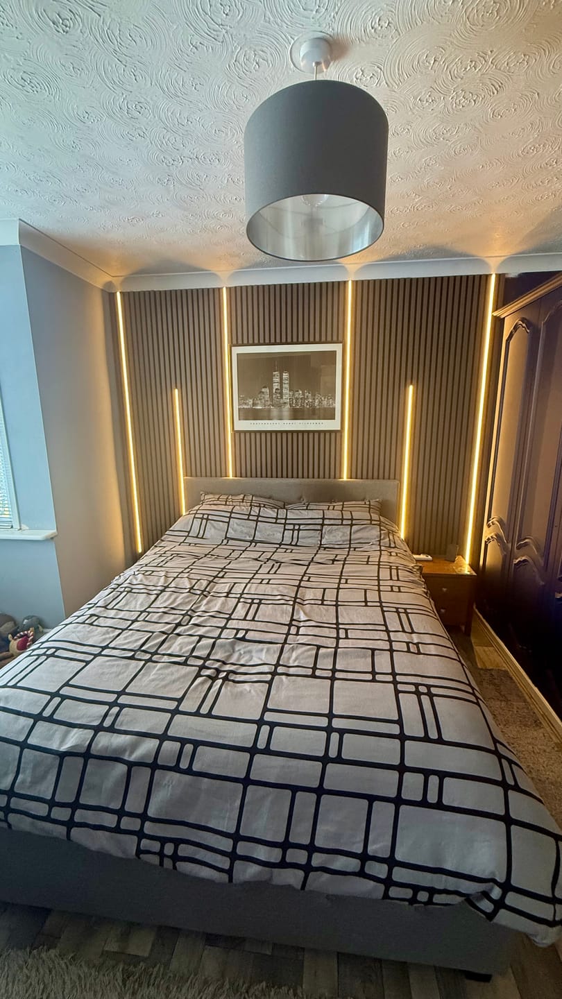 Customer photo review of Premium Acoustic Wall Panels - Dark Grey