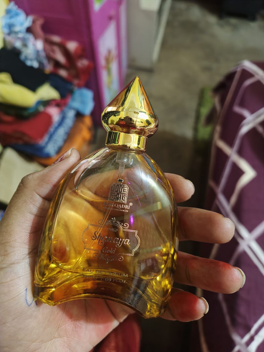 Customer photo review of Shanaya Gold Gourmand Perfume Spray 50 ML