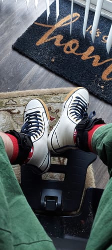 Customer photo review of All-American Clubhouse High-Top Sand/Sapphire