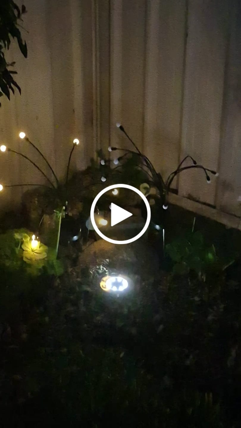 Customer video review of GardenBrite™ Solar Ground Light Pack