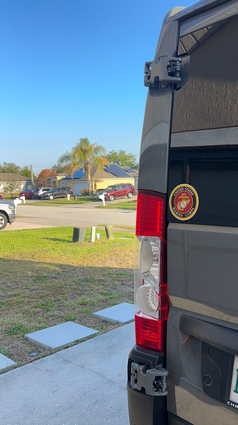 Customer photo review of Hinge Limiter for Promaster Rear Door