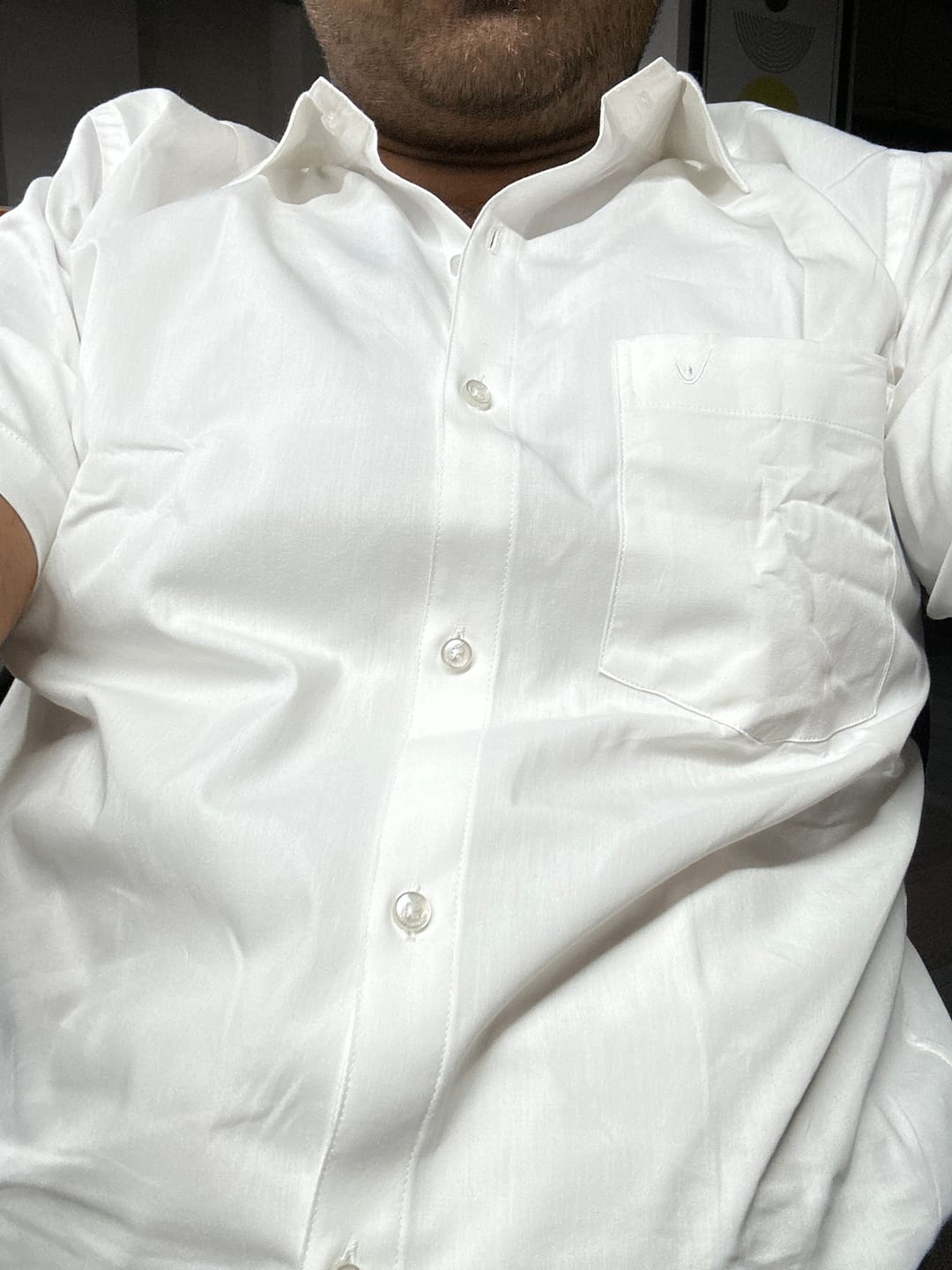 Customer photo review of Double Delight White Shirts - 2 Pcs Combo Pack