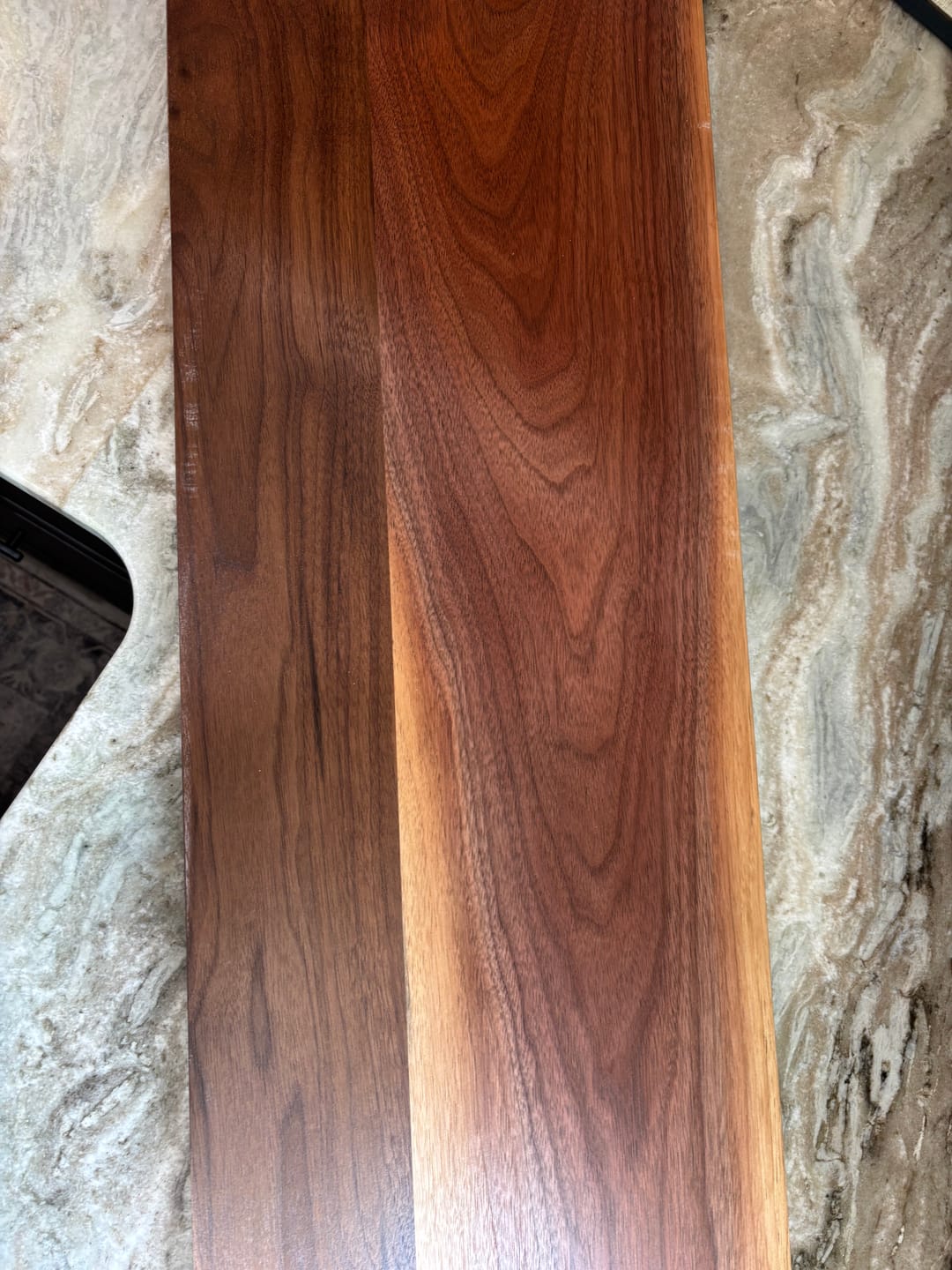 Customer photo review of Walnut Floating Shelves