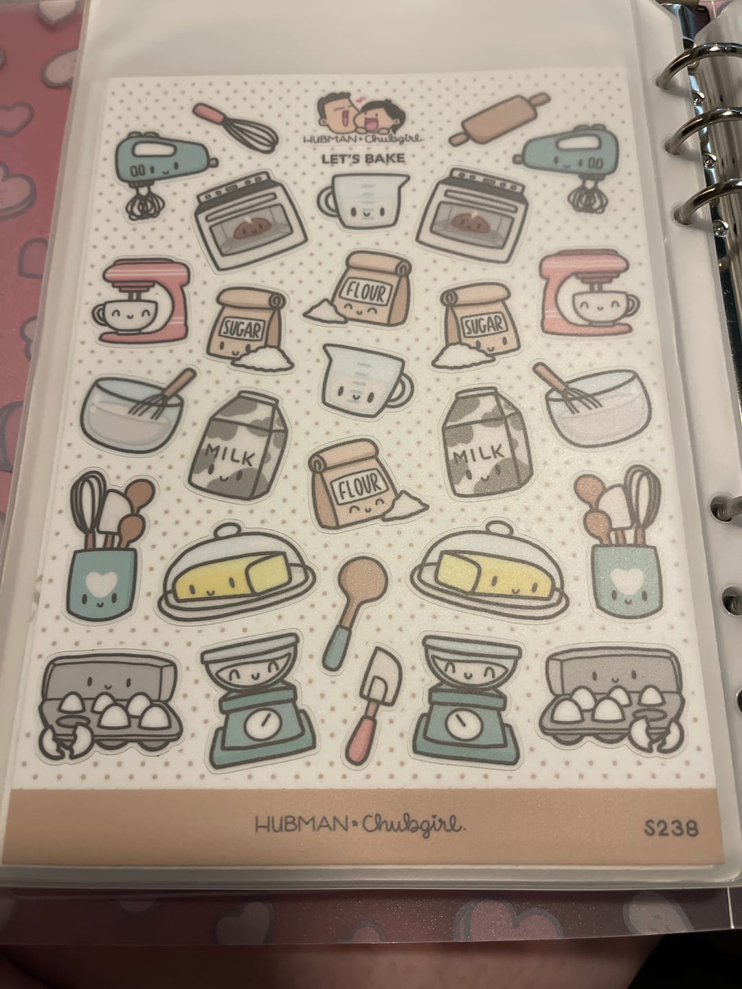Customer photo review of Let's Bake Sticker Sheet
