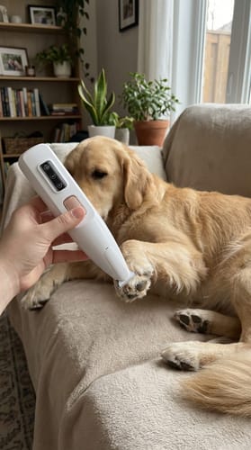 Customer photo review of HydroGuard Waterproof Paw Groomer with LED Precision