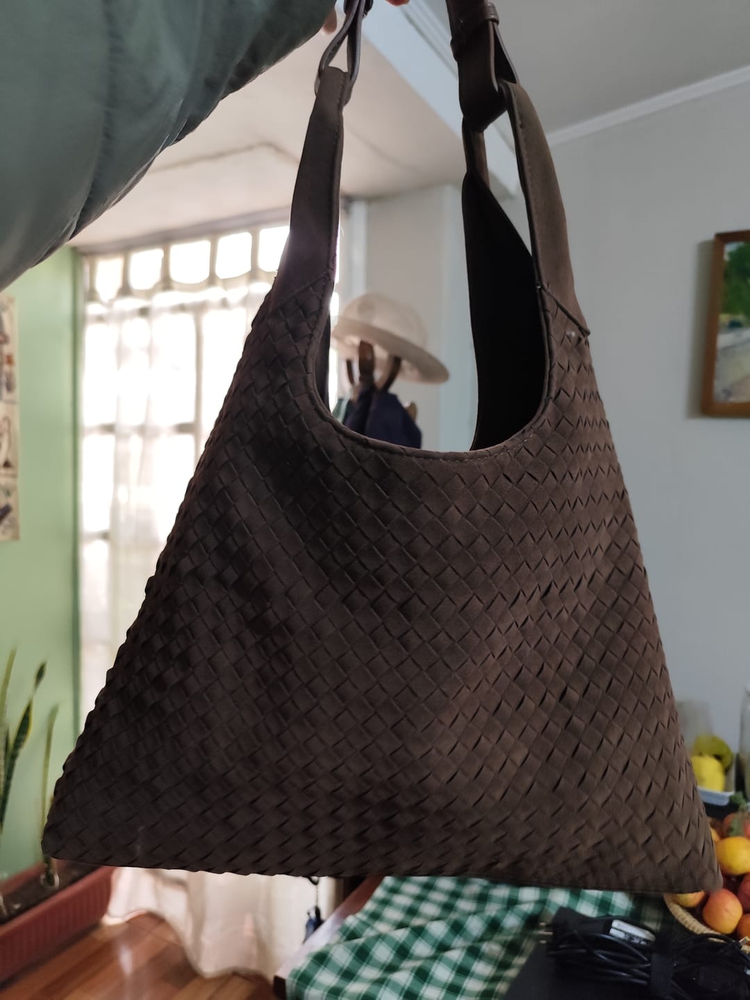 Customer photo review of Cartera De Hombro Medialuna Tejida Woman