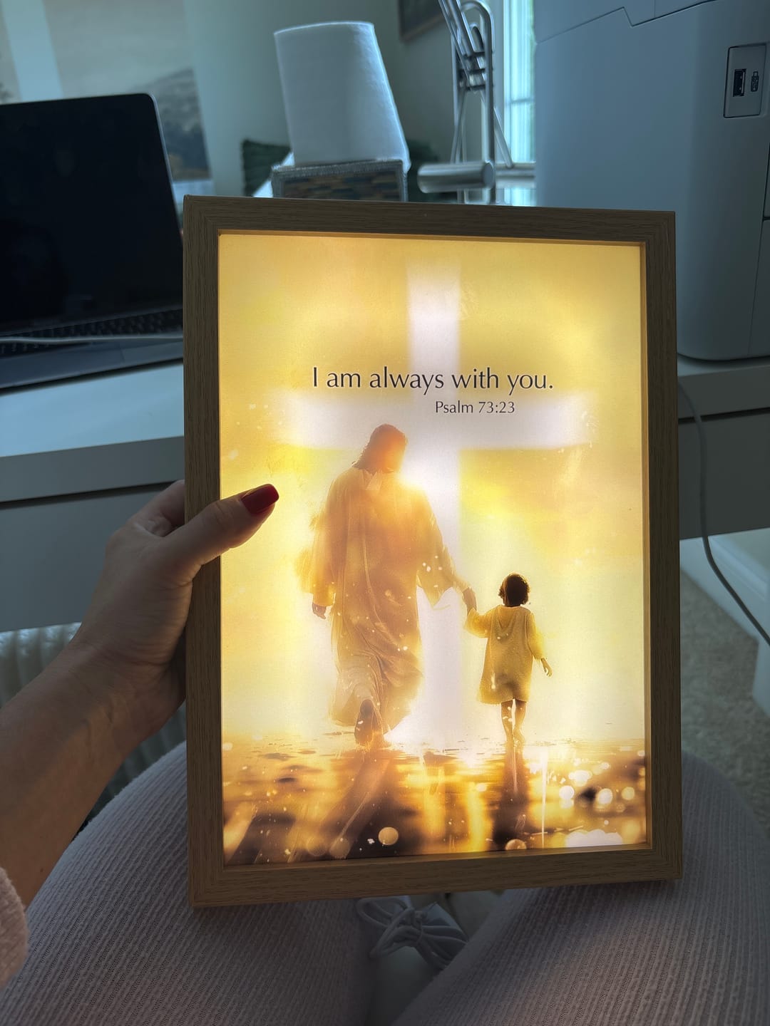 Customer photo review of The Jesus Lamp