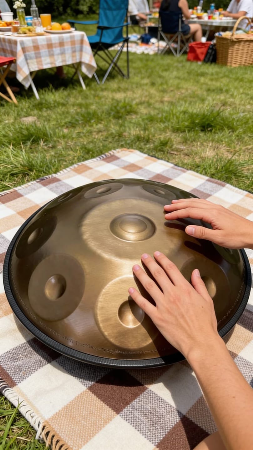 Customer photo review of Cosmos Handpan - Exquisite 12 Notes in D Minor - Golden Elegance Gift Set