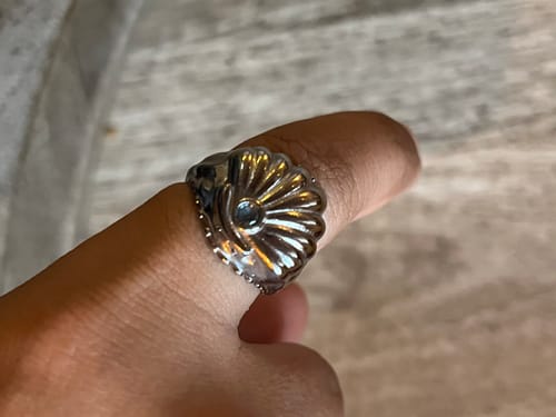 Customer photo review of Ariel's Shell Ring Silver