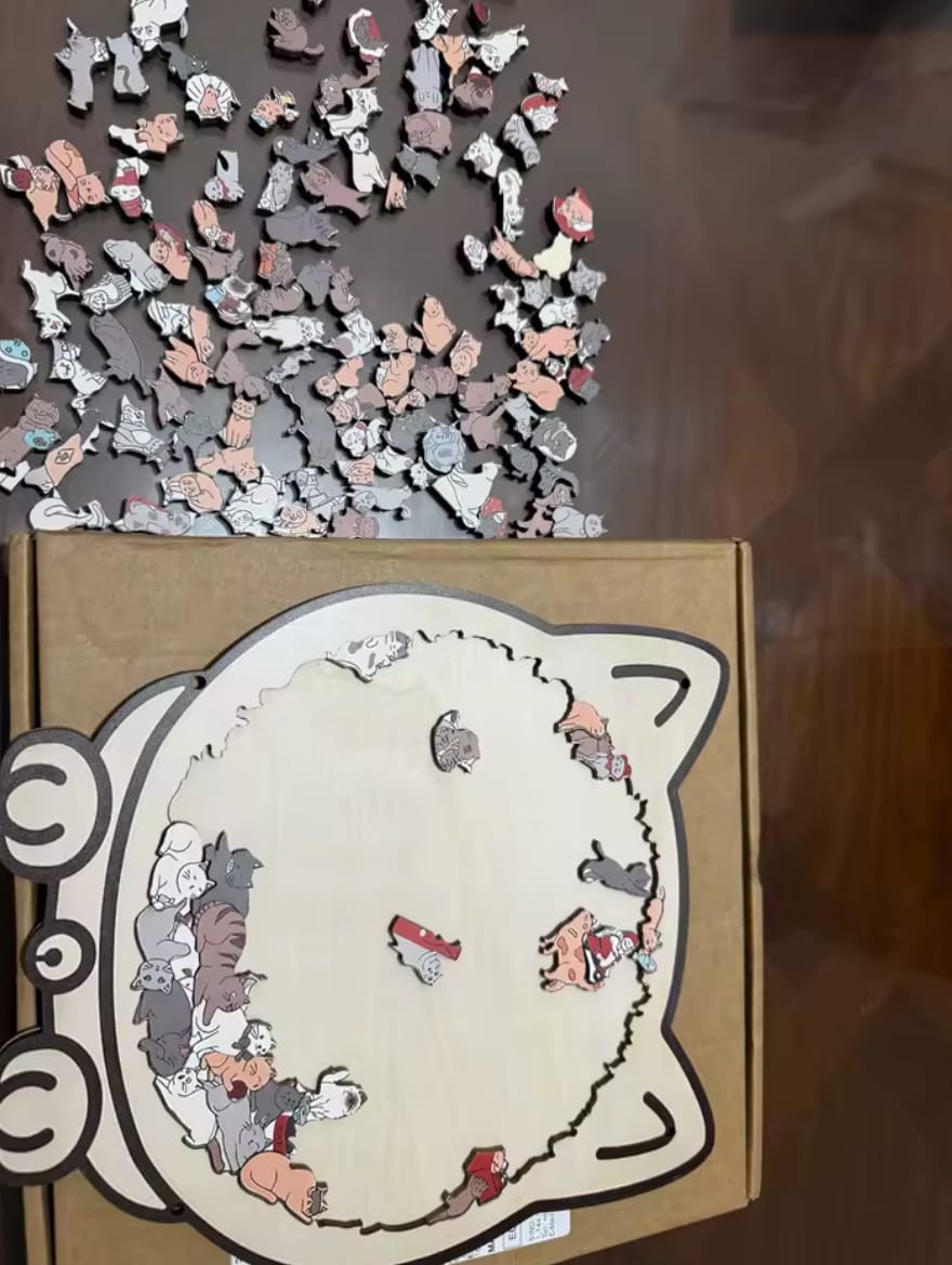 Customer photo review of Puzzle Mil Gatos