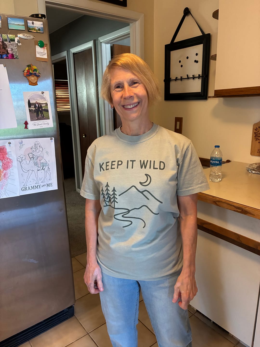 Customer photo review of Early Morning Walk T-shirt