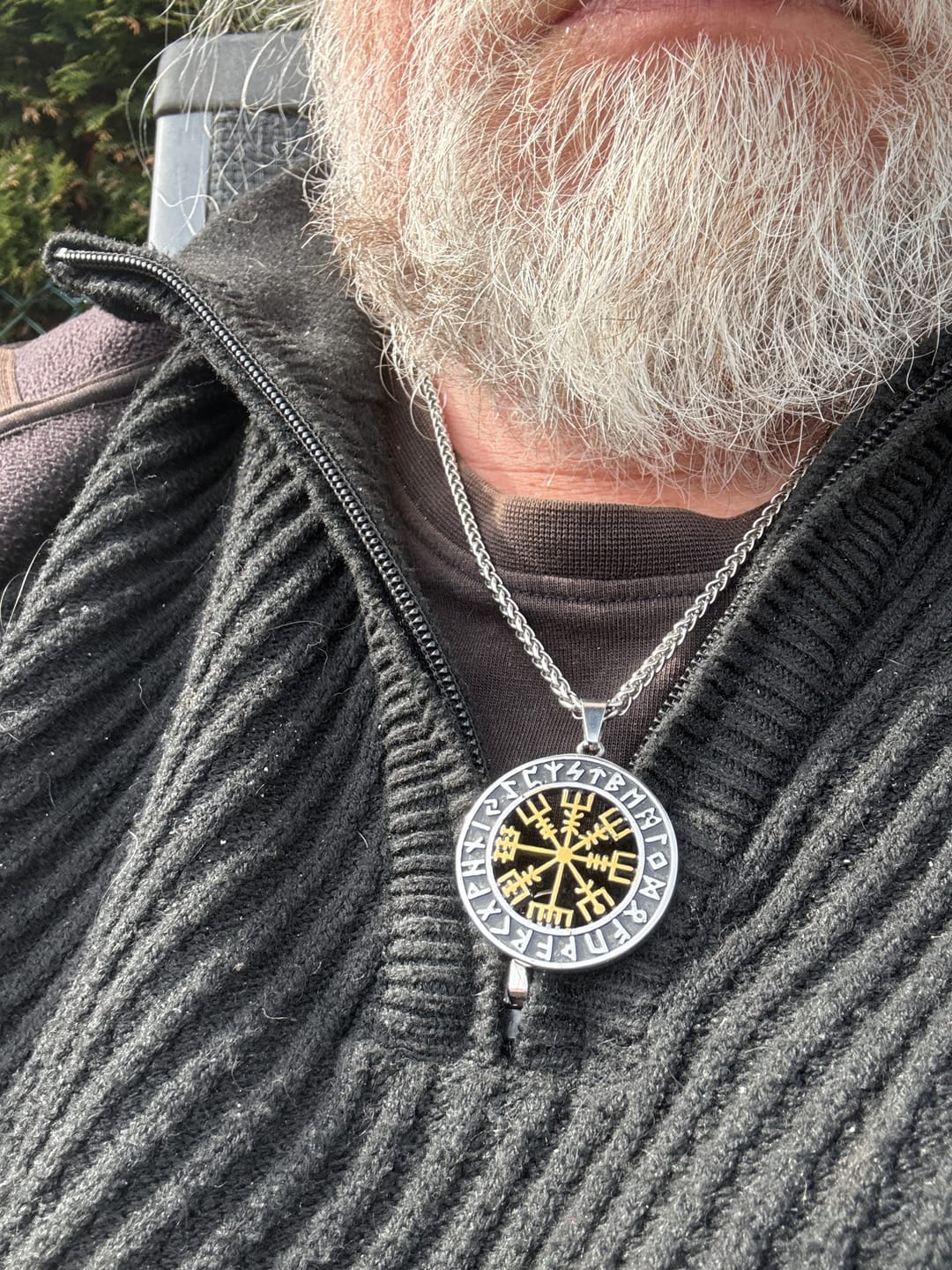 Customer photo review of Vegvísir Necklace