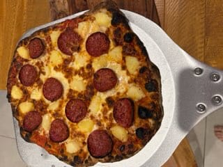 Customer photo review of FAVO 17" Rotating Stone Pizza Oven
