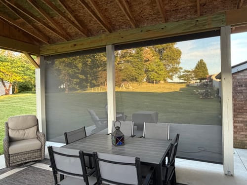 Customer photo review of SmartWings Motorized Outdoor Shades 1%/3%/5% Openness