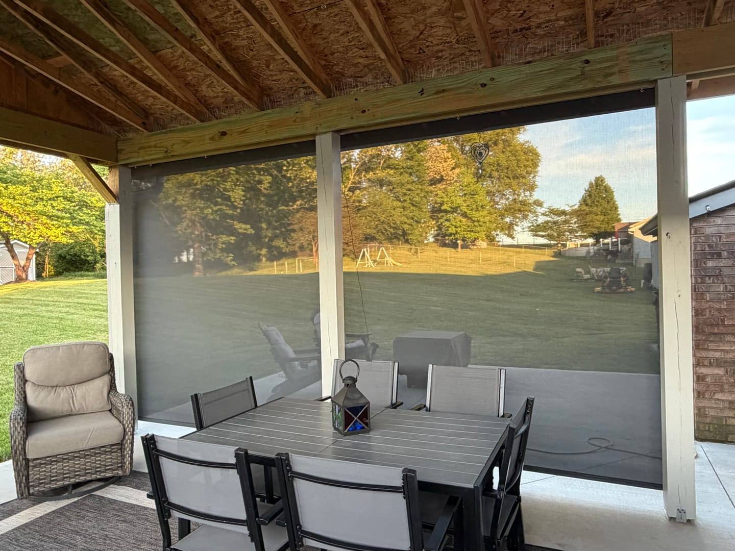 Customer photo review of SmartWings Motorized Outdoor Shades 1%/3%/5% Openness
