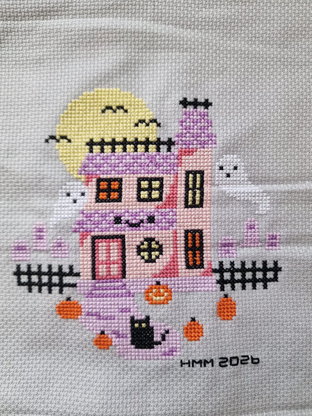 Customer photo review of Happy Haunting - Cross Stitch Kit