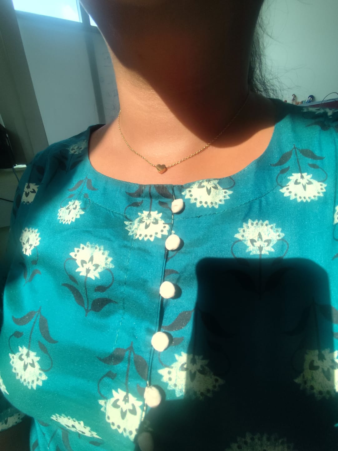Customer photo review of Paris Heart Necklace