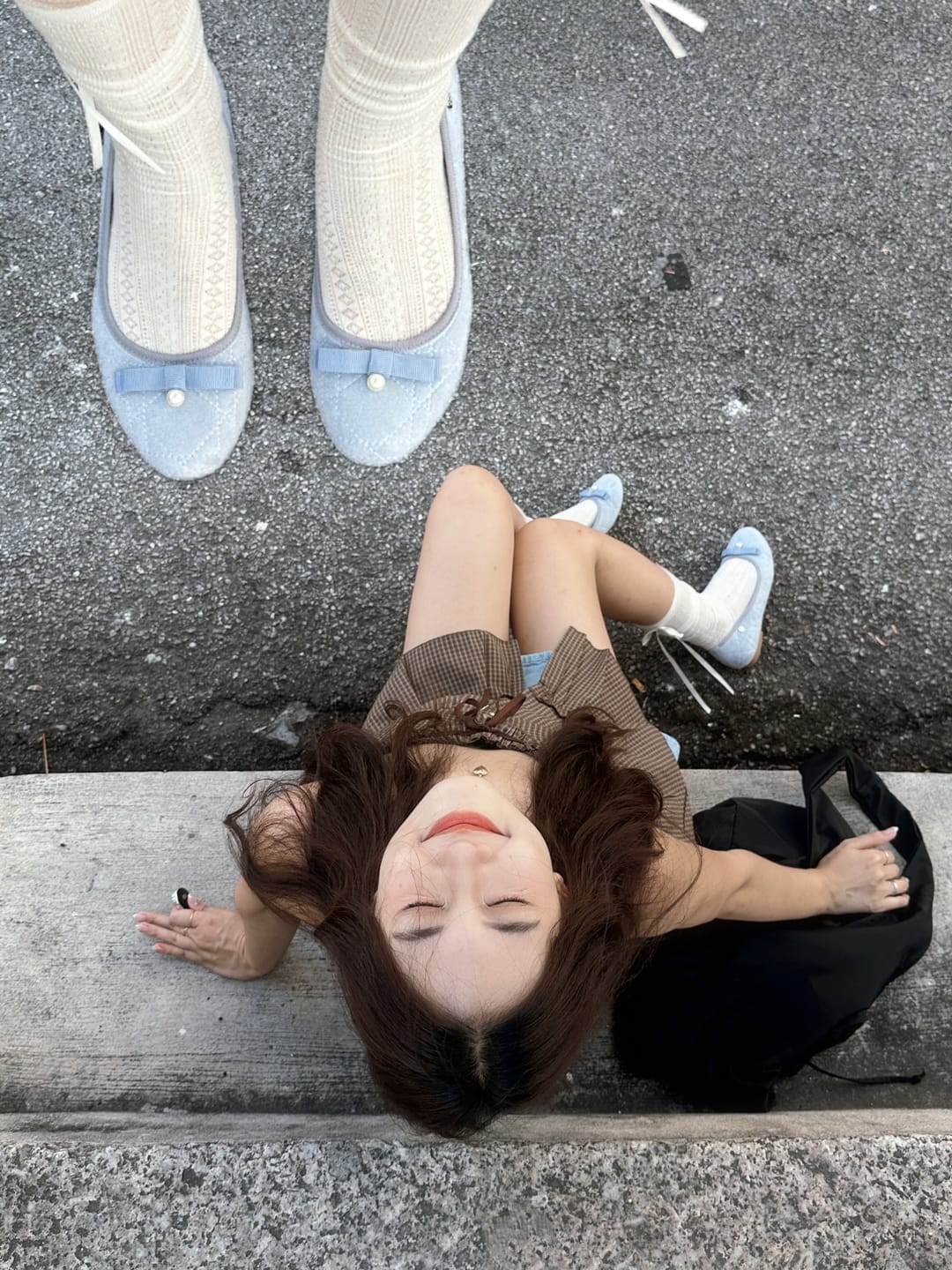 Customer photo review of Harper Suede Bow Flats