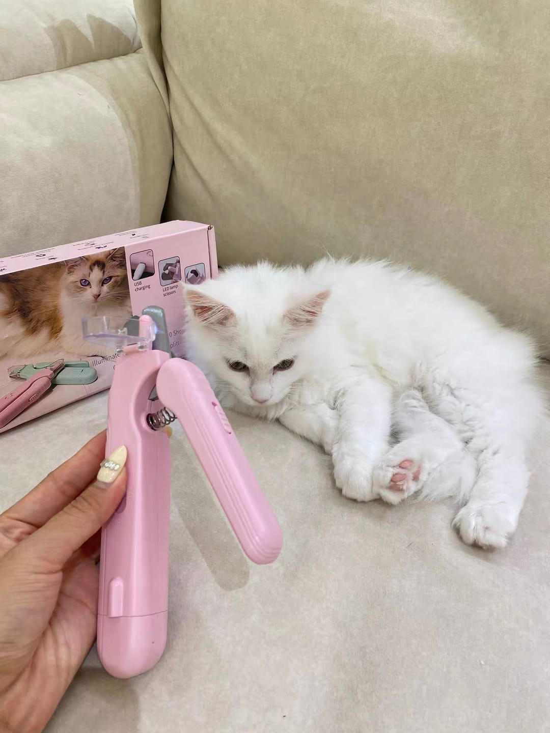 Customer photo review of 2-in-1 LED Pet Nail Trimmer