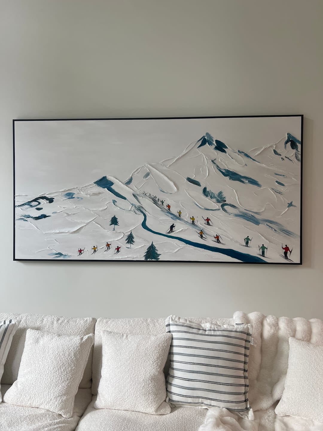 Customer photo review of White Textured Minimalist Wall Art #WT161