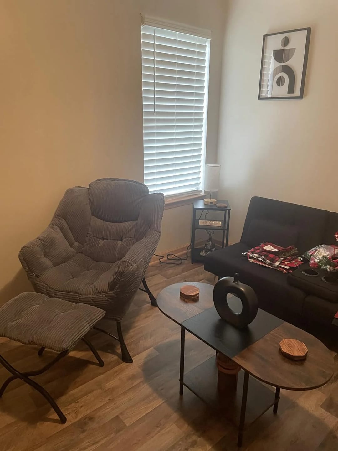 Customer photo review of Lazy Chair with Ottoman Folding Lounge