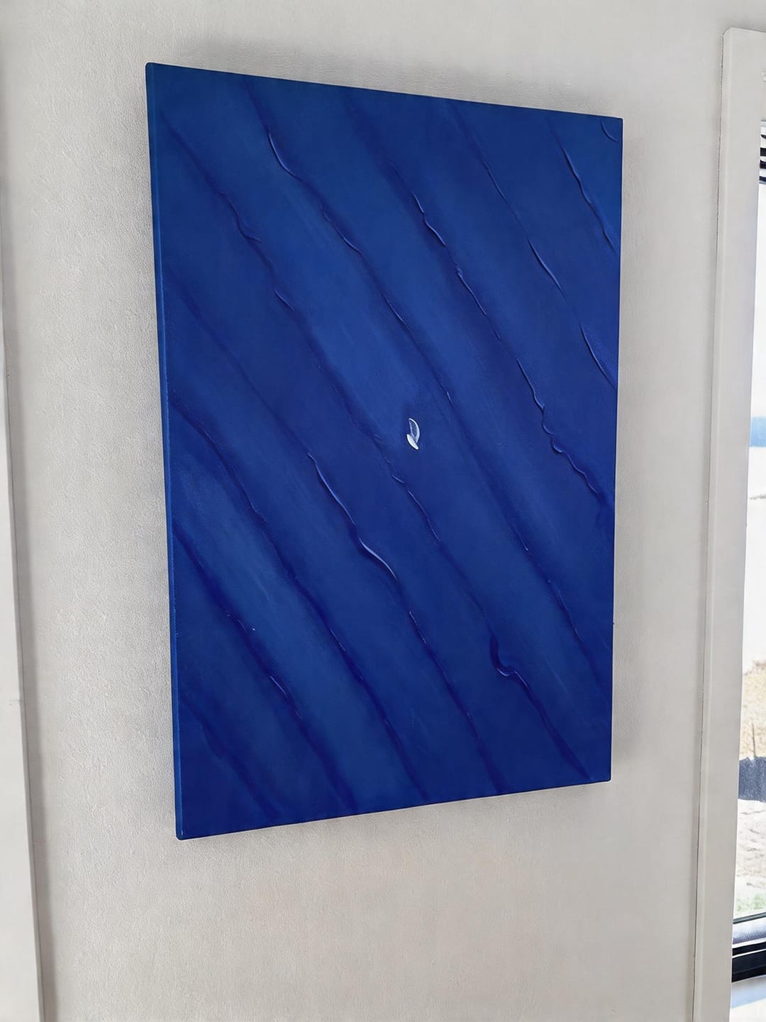 Customer photo review of Blue Sky And Ocean Abstract Textured Wall Art #SO271