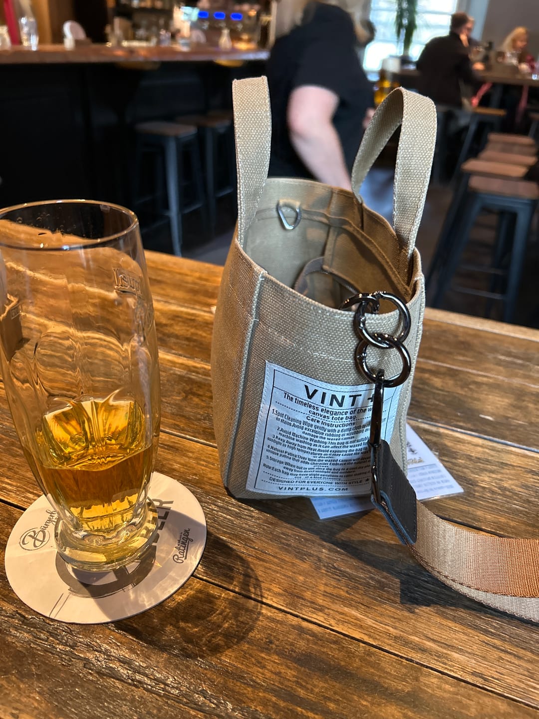 Customer photo review of WAXED CANVAS TOTE BAG - SMALL - GRAU VIGORE