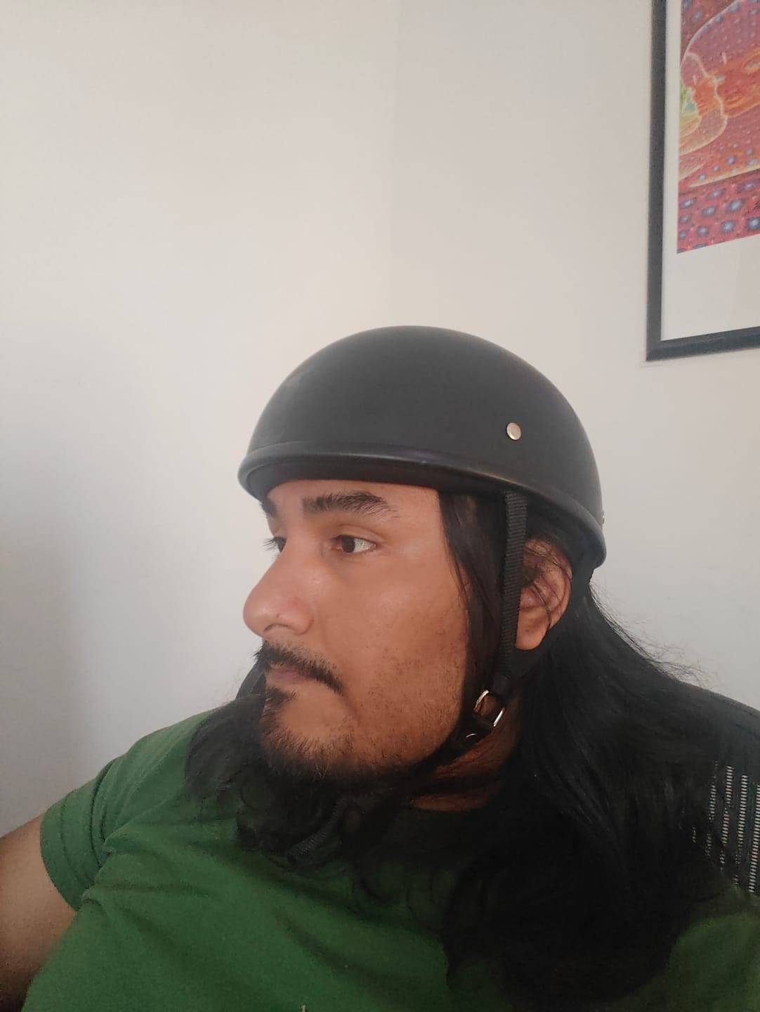 Customer photo review of Lightweight SOA Style DOT Beanie Helmet / Matte Black