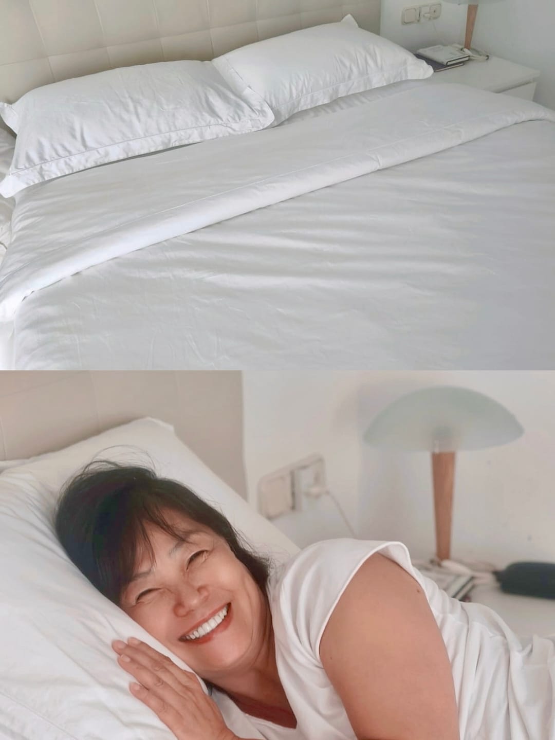 Customer photo review of Luxury Down Surround Sleeping Pillow Set