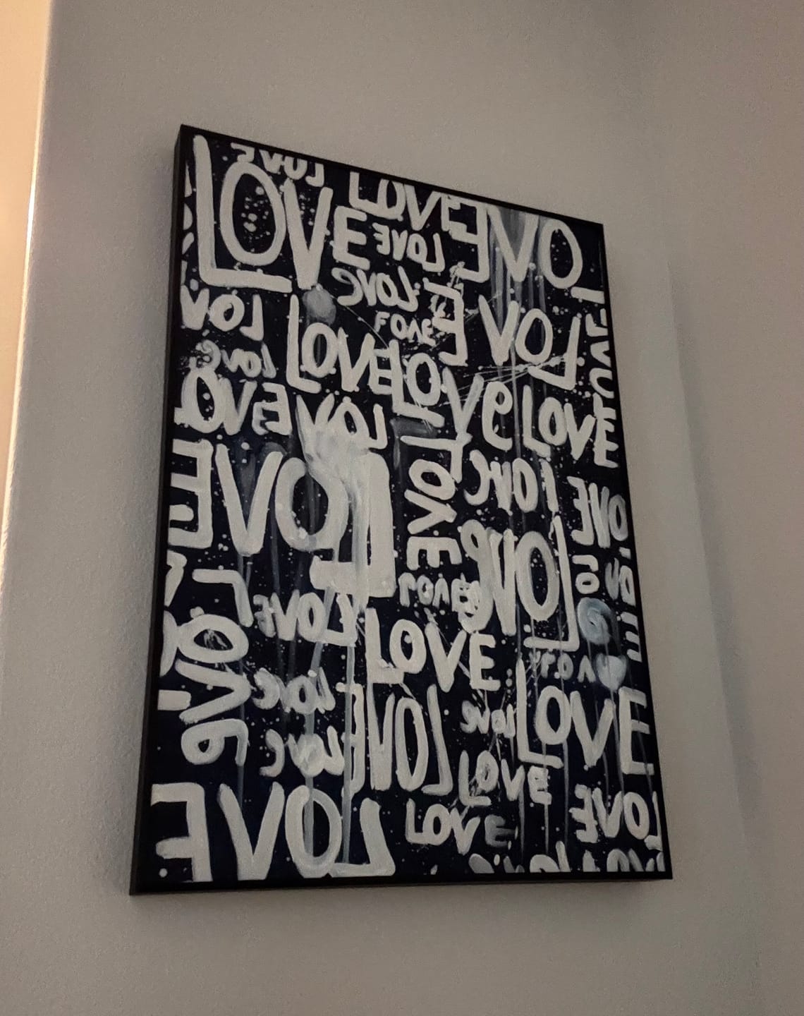 Customer photo review of Love Graffiti Wall Art