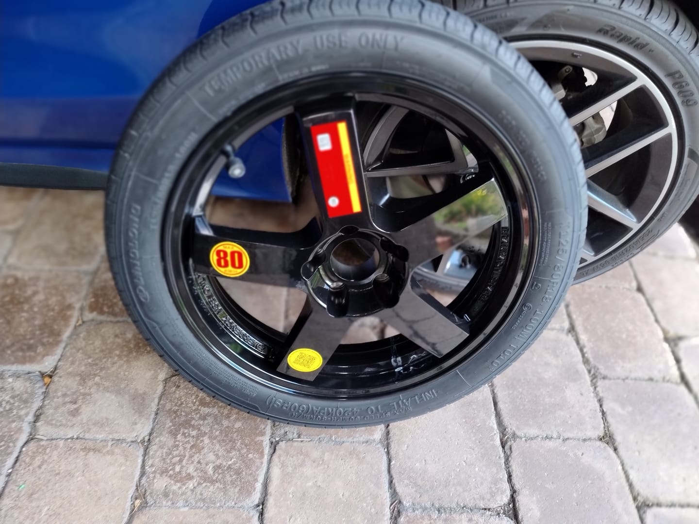 Customer photo review of HONDA CIVIC incl SI HYBRID Space Saver Spare Wheel - HUB CENTRIC - Braumach Spare Wheel Kit All Models - 2017-2026